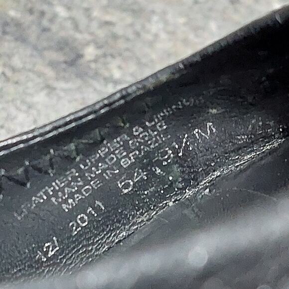 Tory Burch Selma Open Toe Wedge Women's Size 9.5 Black Leather Slip-On Designer - Picture 8 of 9